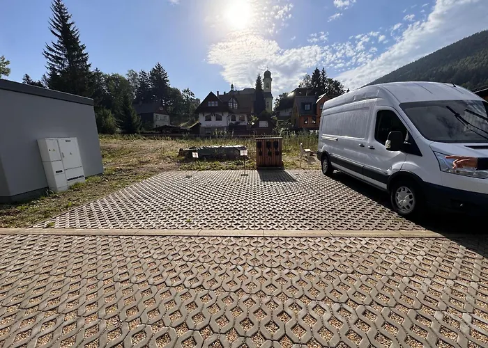 Luxusni Grand V Centru Harrachova Se Saunou, Wallboxem Ev, Parkovanim Zdarma, S Velkym Balkonem A Vyhledem Na Certovu Horu, Sjezdovku A Skokanske Mustky 아파트 하라포프